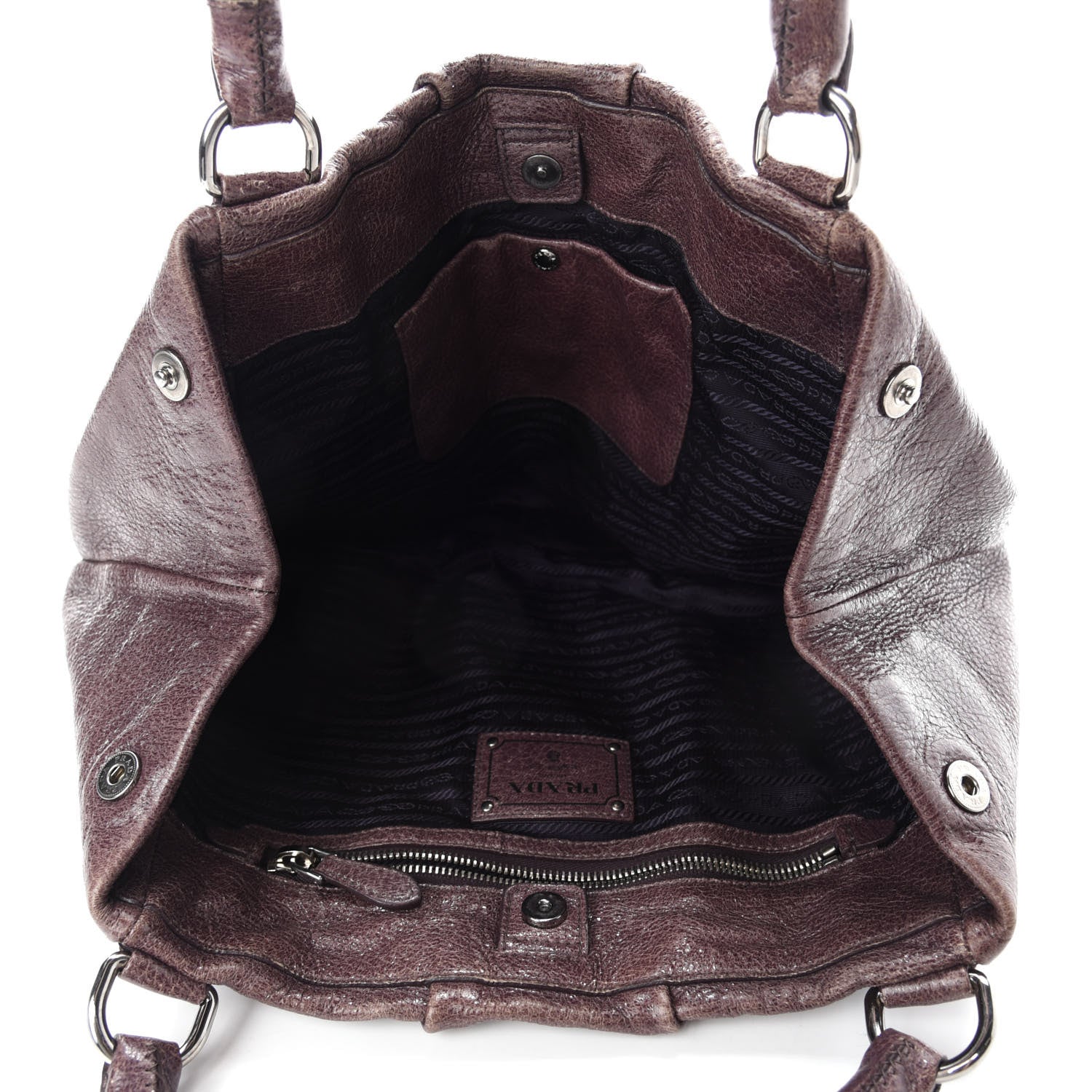 Prada Cervo Lux Chain Hobo Brown 5 of 12