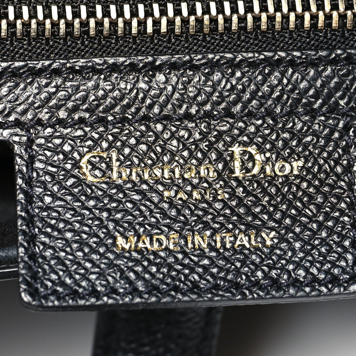 Grained Calfskin Saddle Bag Black