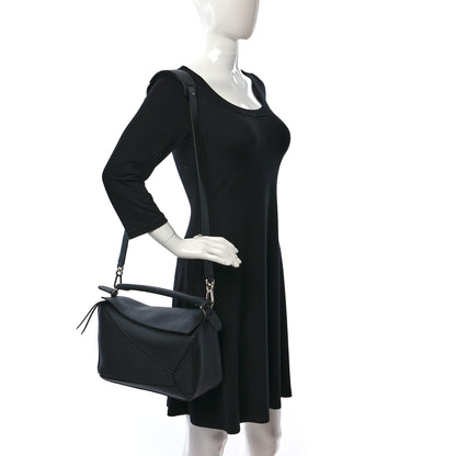 Loewe Calfskin Medium Puzzle Bag Black 2 of 8