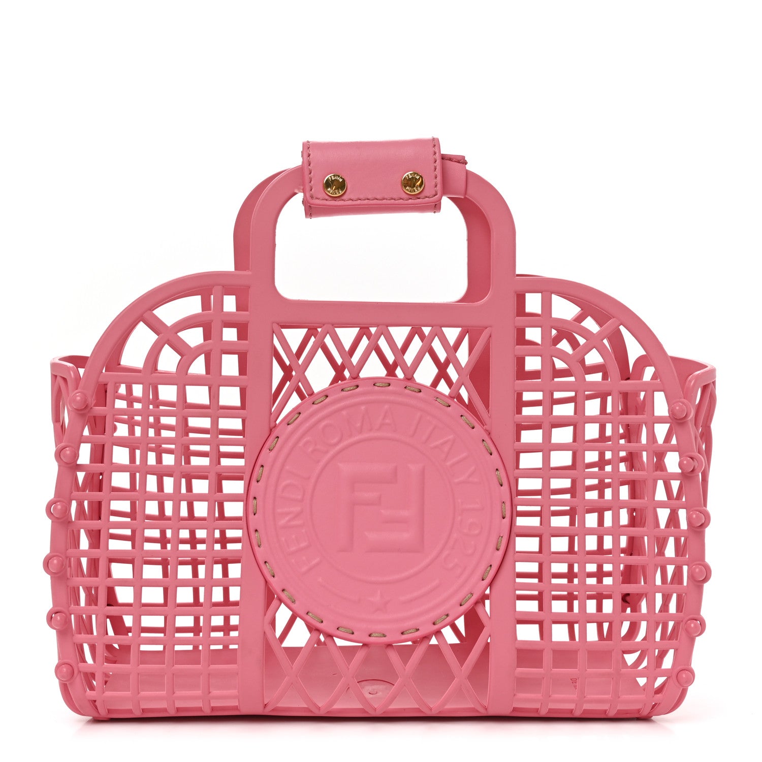 Fendi Recycled Plastic Vitello Liberty Matte Small Fendi Basket Rosa 1 of 11