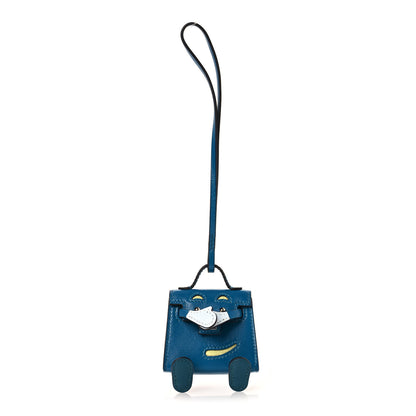 Hermes Tadelakt Chevre Mysore Kelly Quelle Idole Bag Charm Bleu Izmir Jaune Bourgeon Bleu Brume Vert Bosphore 1 of 8
