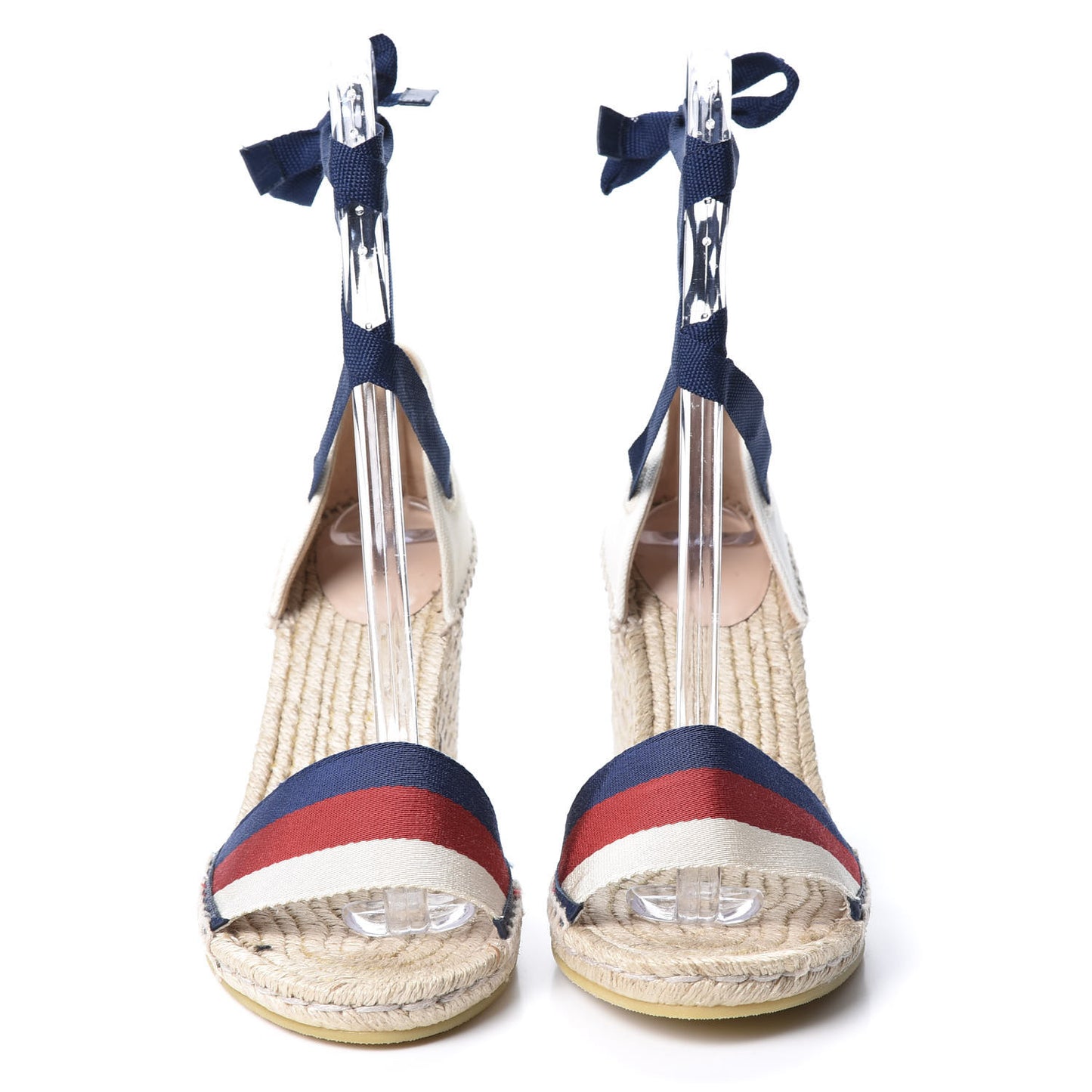 Canvas Sylvie Web Ankle Wrap Espadrille Wedge Sandals 42 Mystic White Hibiscus Red Maritime