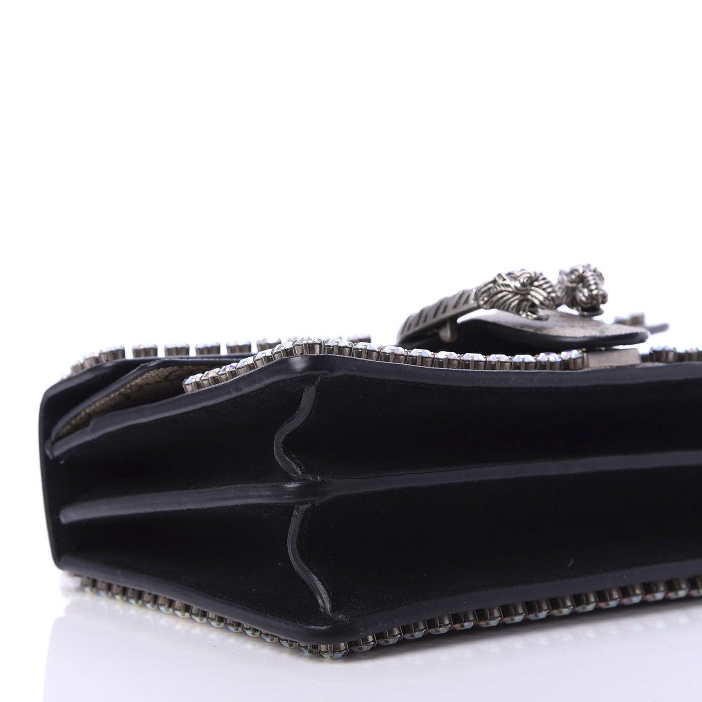 GG Supreme Monogram Crystal Small Dionysus Shoulder Bag Black