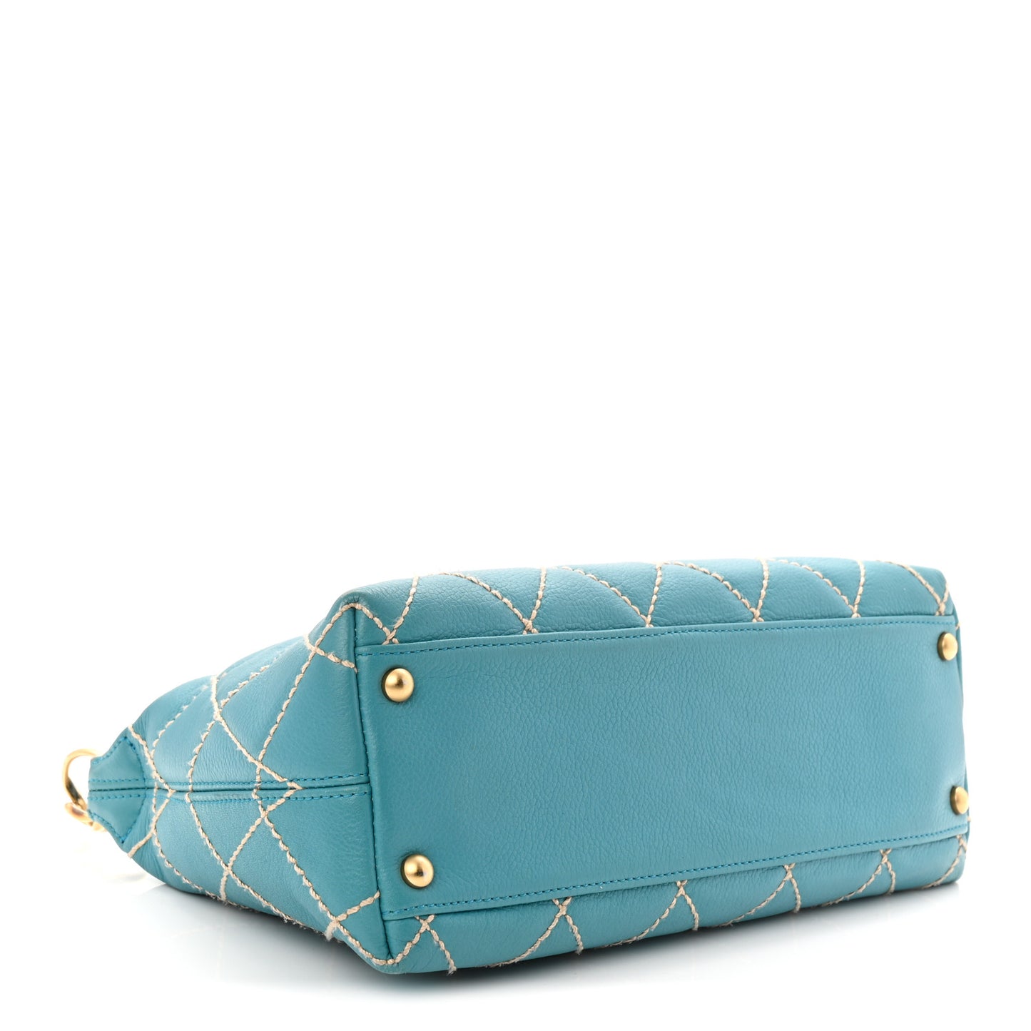 Calfskin Wild Stitch Surpique Hobo Blue