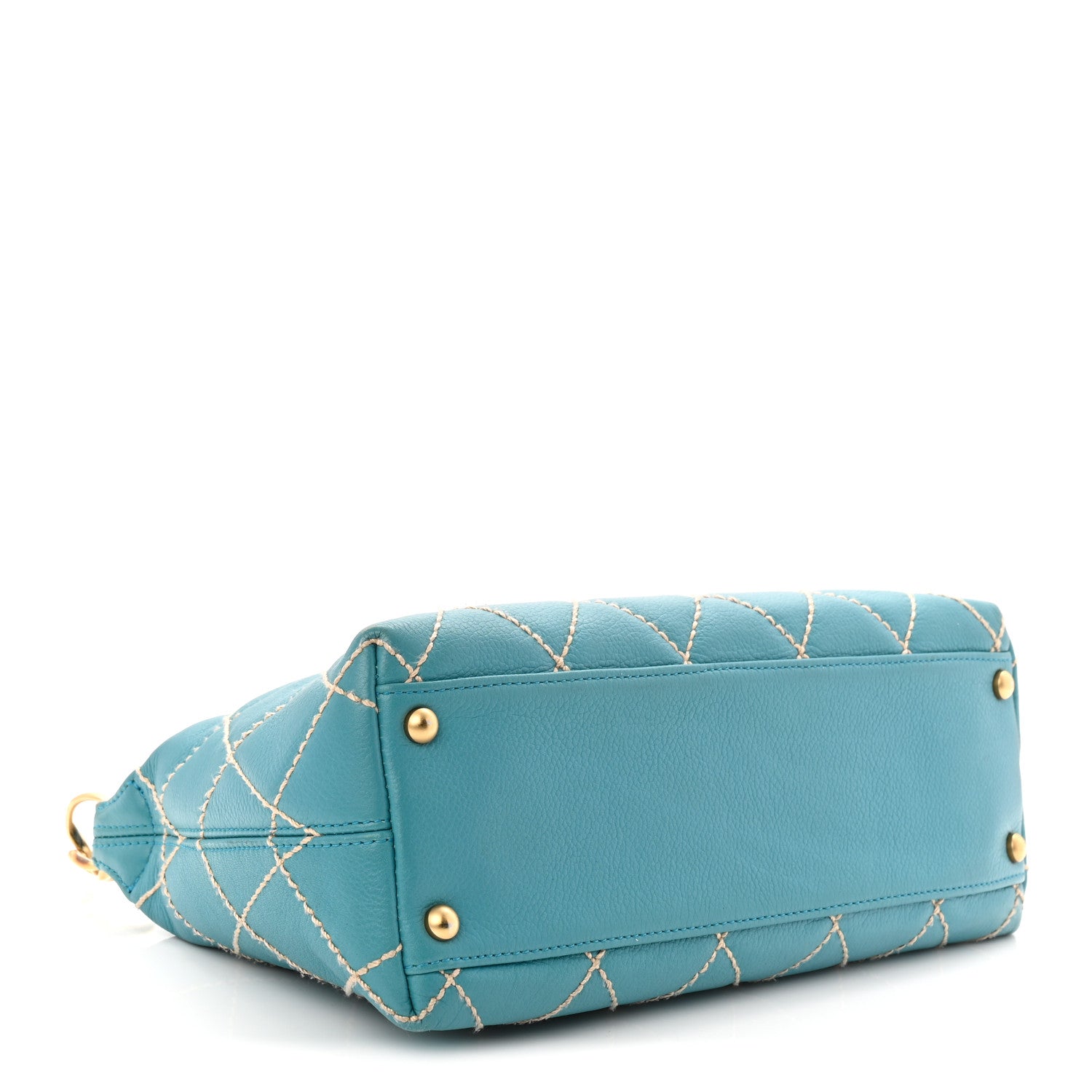 Chanel Calfskin Wild Stitch Surpique Hobo Blue 4 of 10