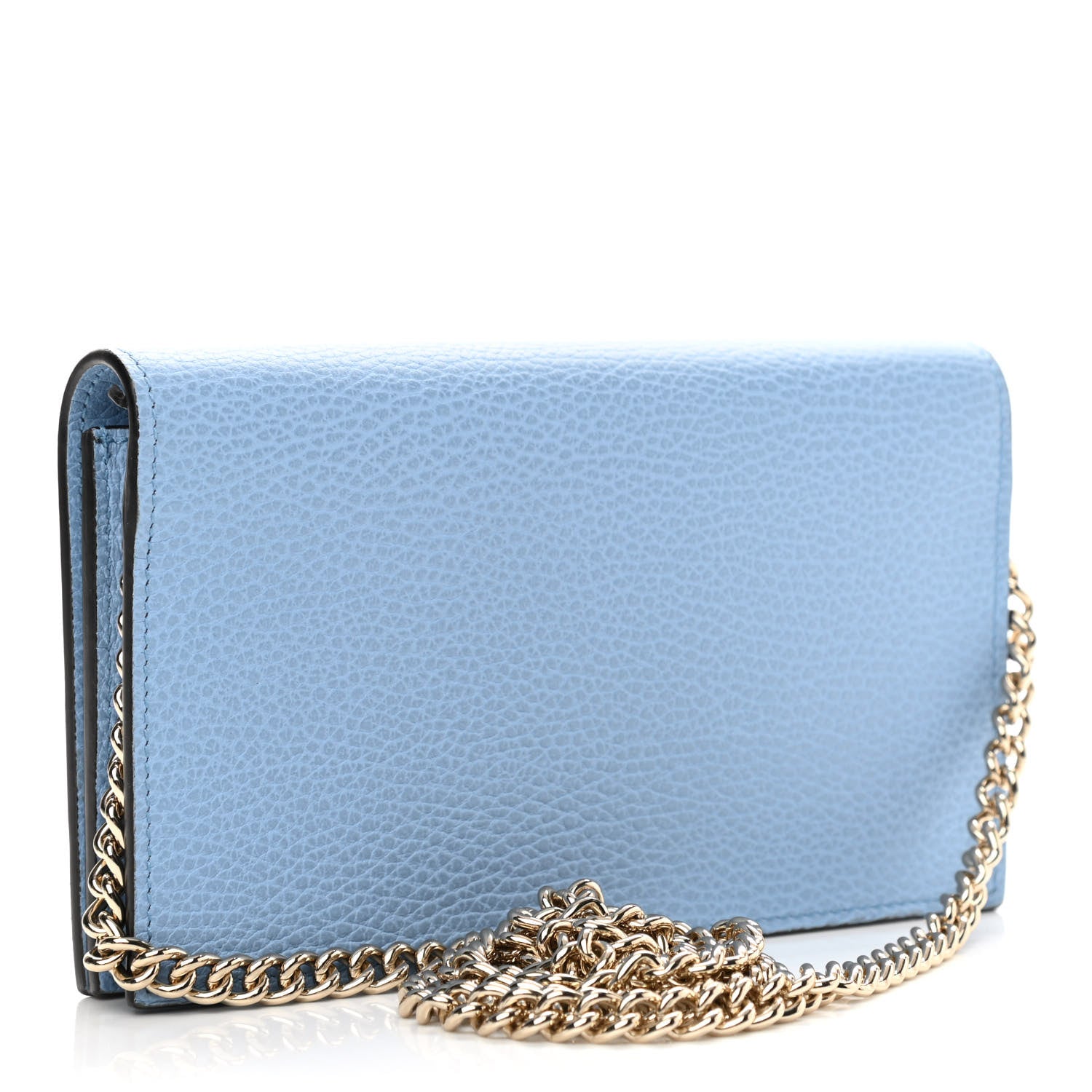 Gucci Dollar Calfskin Medium Betty Chain Wallet Mineral Blue 3 of 10