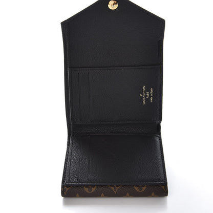Louis Vuitton Grained Calfskin Monogram Double V Compact Wallet Black 5 of 10