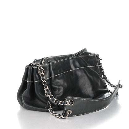Chanel Lambskin Lax Accordion Hobo Black 3 of 9