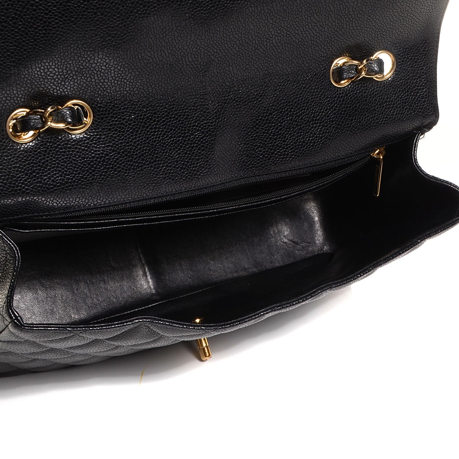 Chanel Caviar Quilted Jumbo Single Flap Black 5 of 8