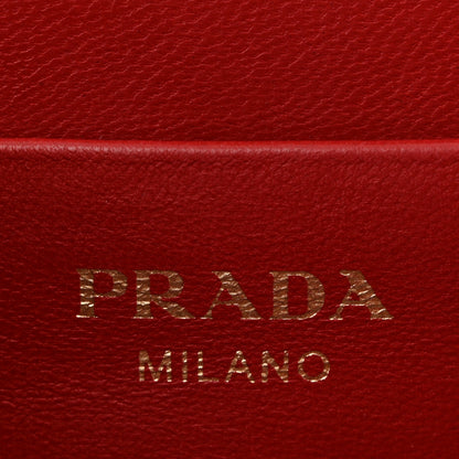 Prada Nappa Gaufre Sound Flap Crossbody Shoulder Bag Red 6 of 11