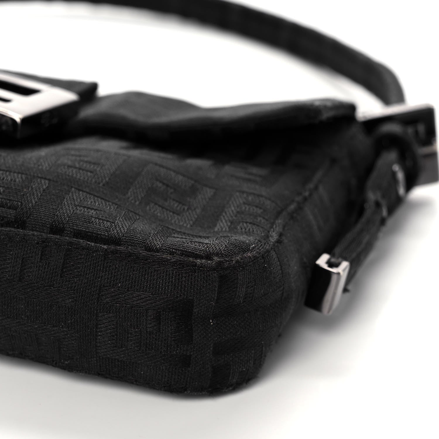 Fendi Zucchino Mini Baguette Black 9 of 14