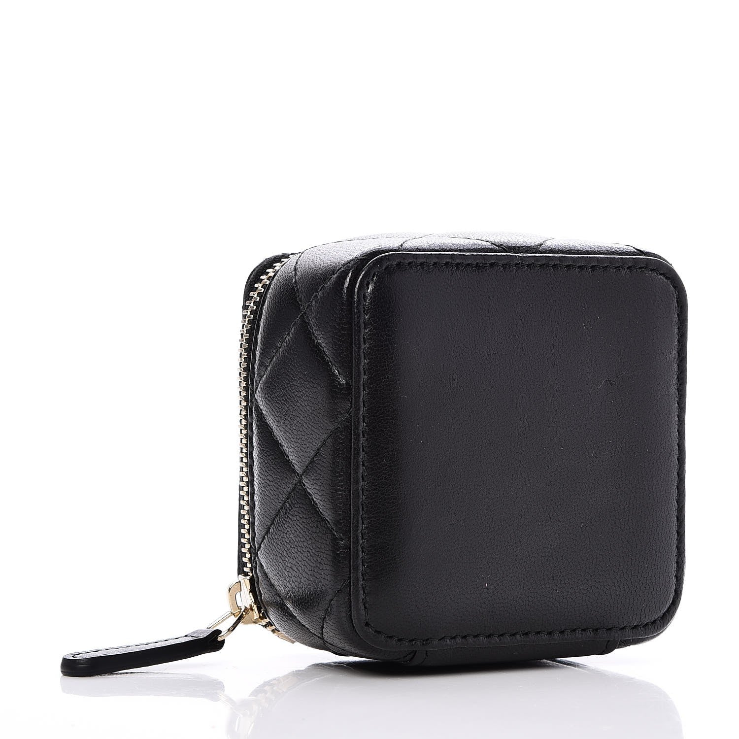 Chanel Lambskin Quilted Jewelry Travel Case Black 5 of 8