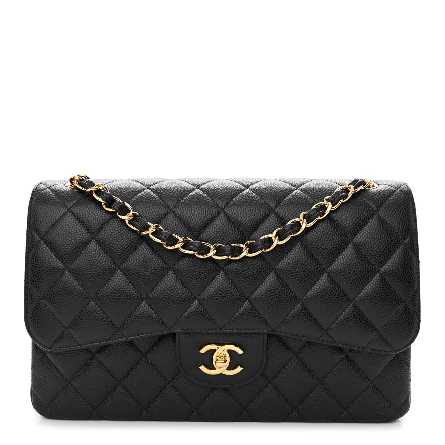 Chanel Caviar Quilted Jumbo Double Flap Black 1 of 11