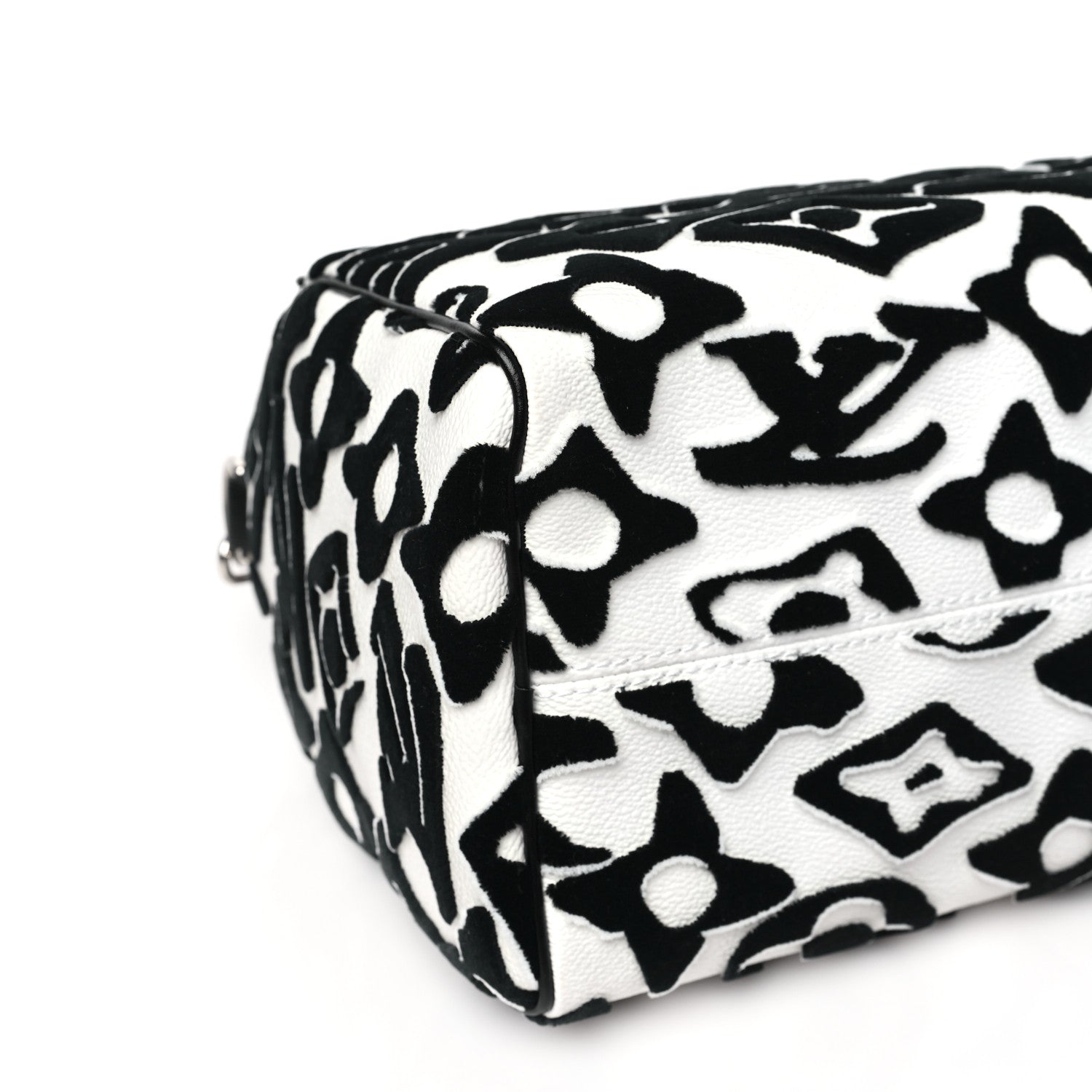 Louis Vuitton X UF Tufted Monogram Speedy Bandouliere 25 White Black 8 of 10