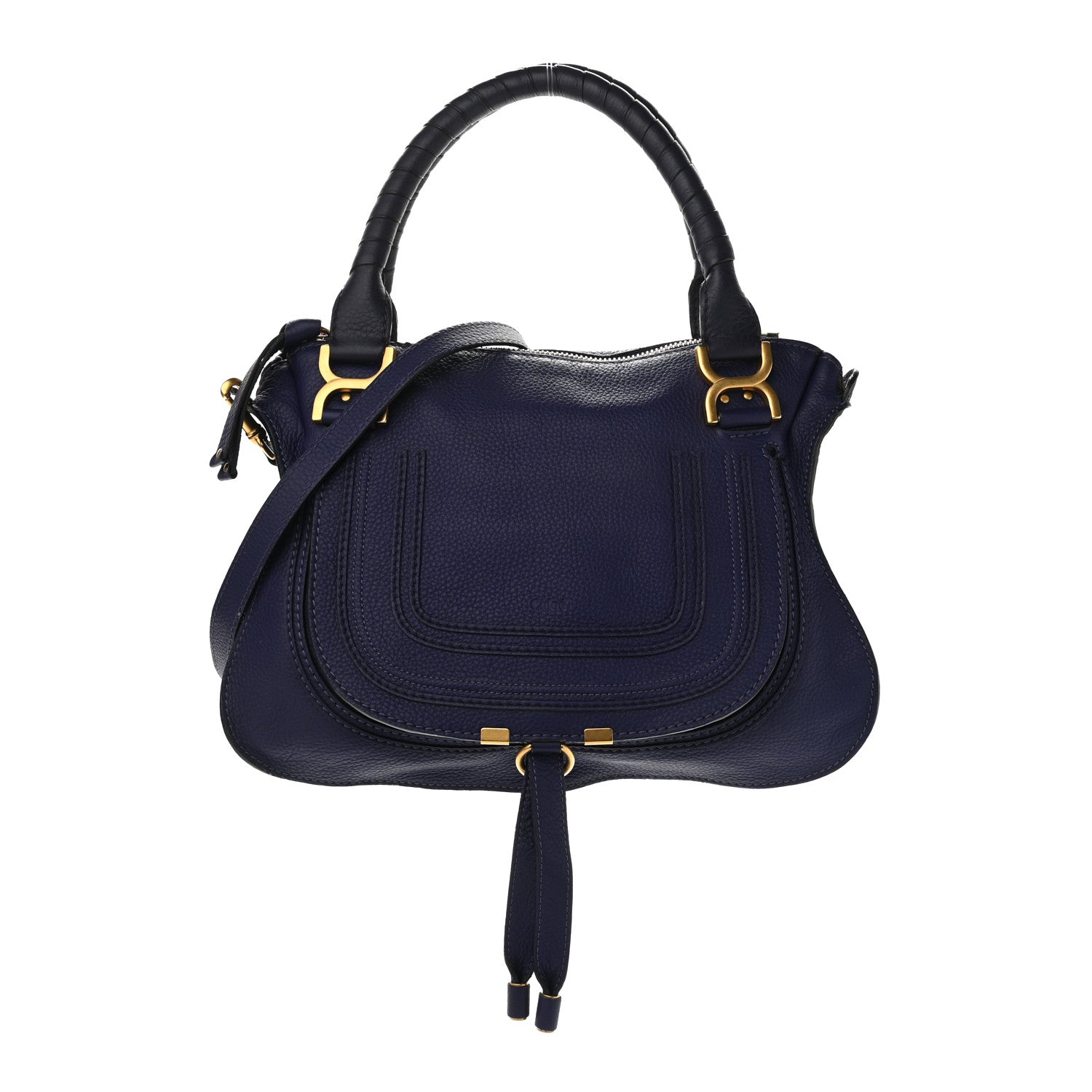 Chloe Calfskin Medium Marcie Satchel Storm Blue 1 of 13