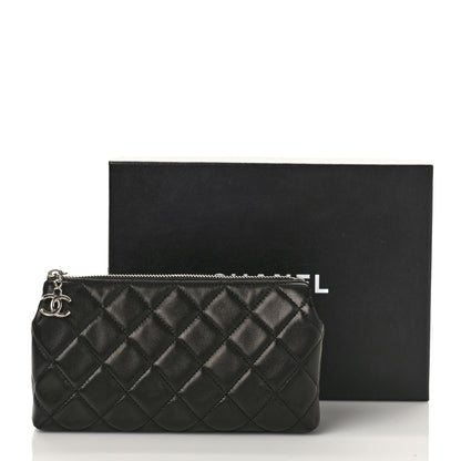 Chanel Lambskin Quilted Cosmetic Case Black 9 of 9