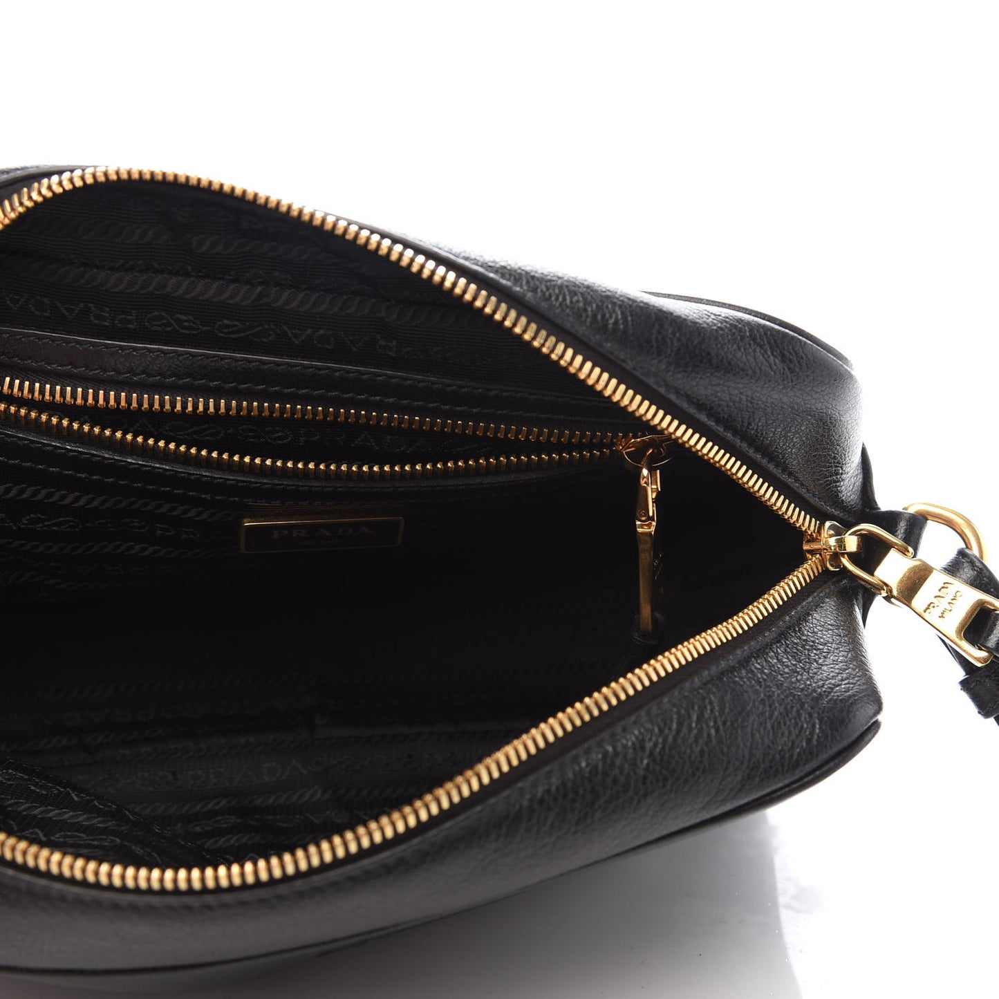 Glace Calf Logo Crossbody Black
