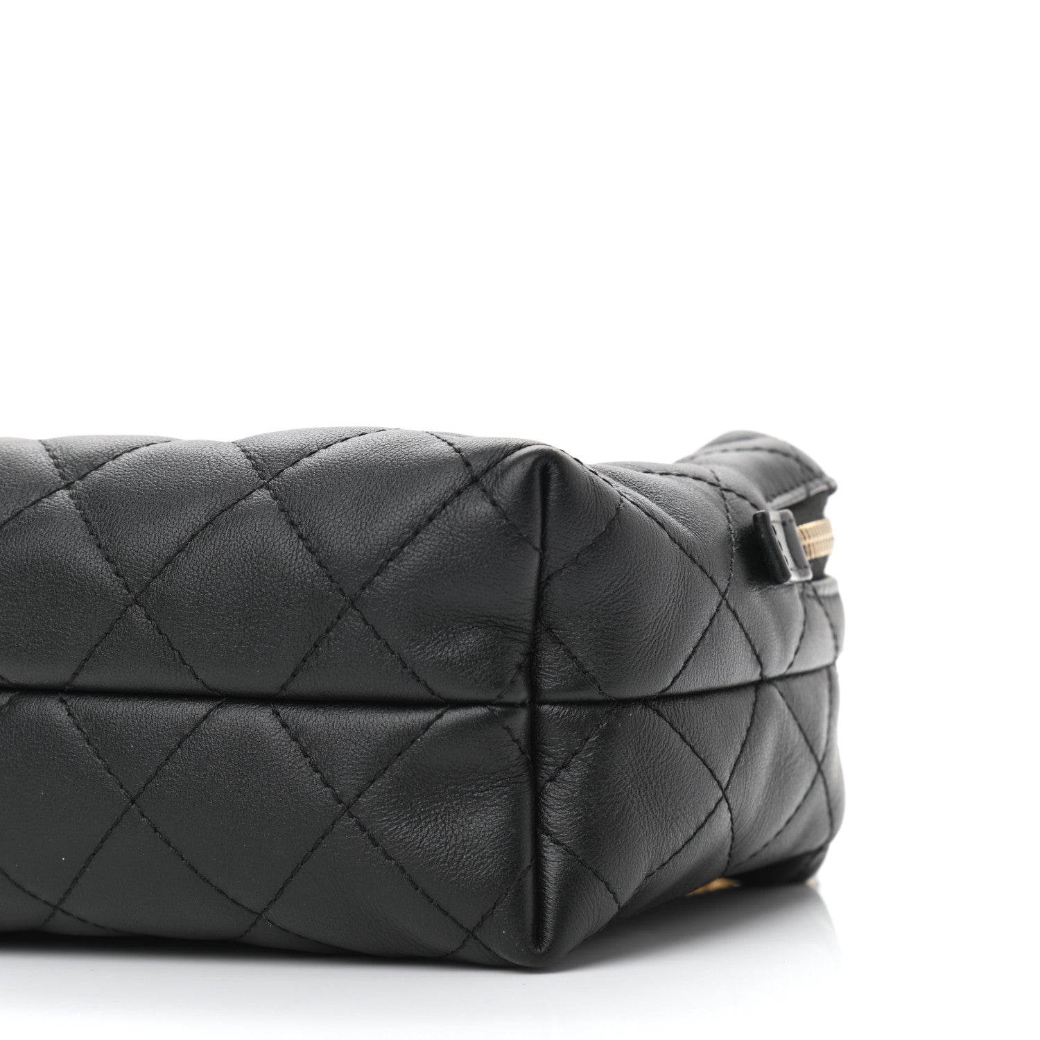 Chanel Calfskin Quilted Mini Bowling Bag Black 10 of 11
