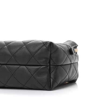 Chanel Calfskin Quilted Mini Bowling Bag Black 10 of 11