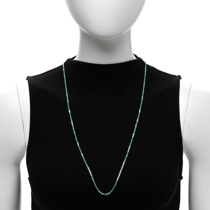 Tiffany Sterling Silver Enamel 2.5mm Chain Necklace Blue 2 of 5