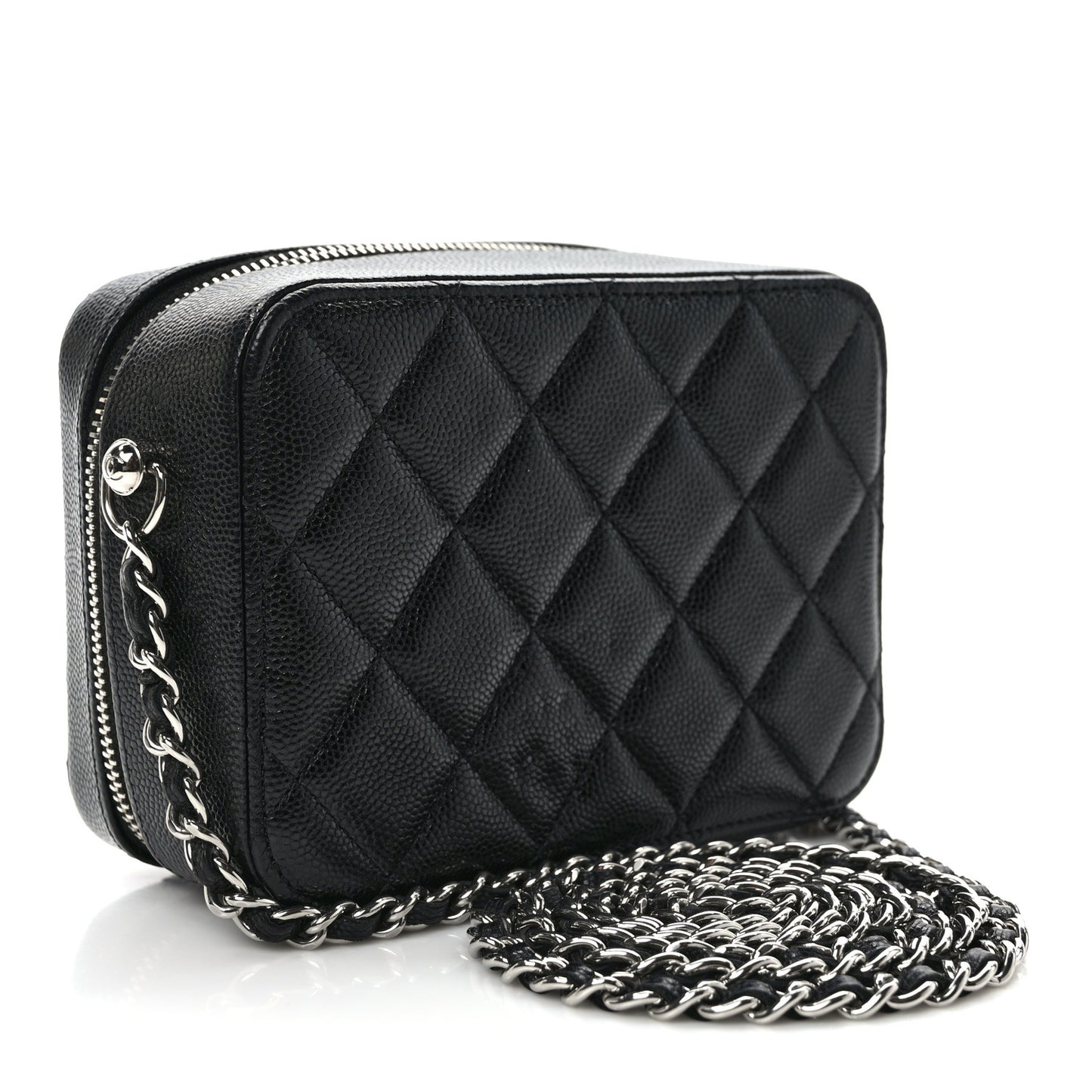Caviar Quilted Camera Bag Black