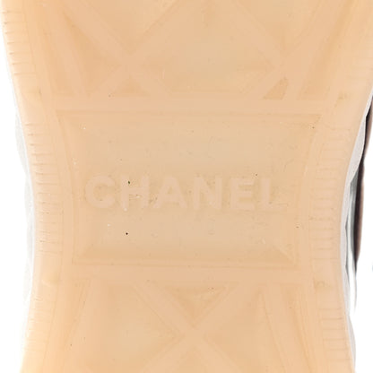 Chanel Suede Calfskin Mixed Fibers CC Sneakers 39 Light Pink Dark Green Pink 6 of 8
