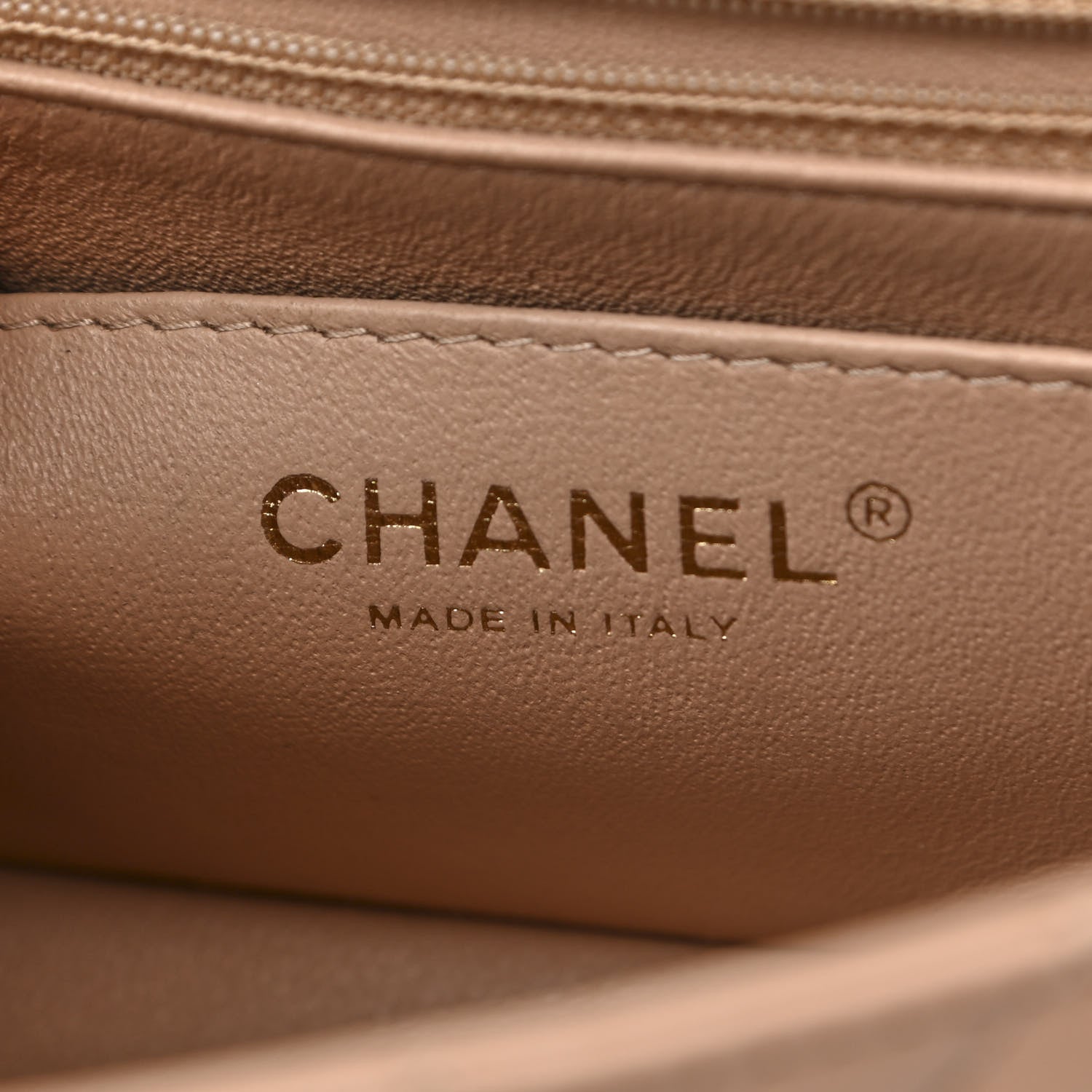 Chanel Lambskin Quilted Mini Rectangular Flap Beige 6 of 17