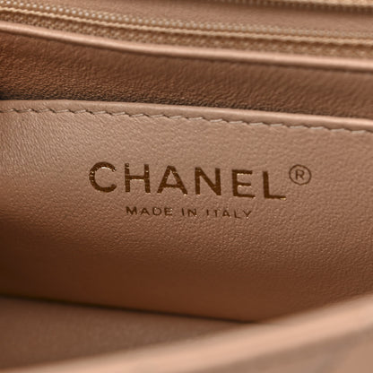 Chanel Lambskin Quilted Mini Rectangular Flap Beige 6 of 17