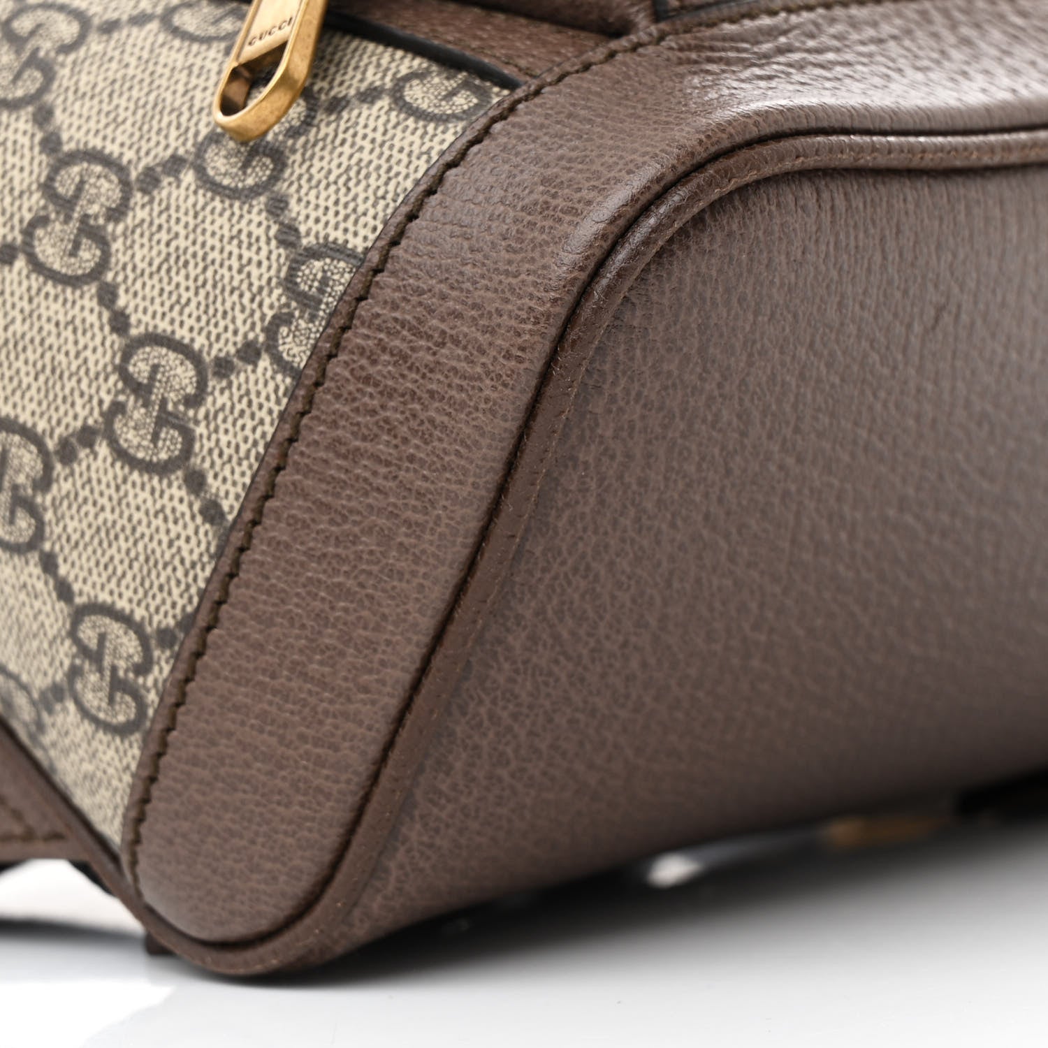Gucci GG Supreme Monogram Calfskin Web Small Ophidia Day Backpack Beige Ebony New Acero 9 of 10