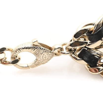 Chanel Lambskin Enamel CC Heart Chain Belt Black Gold 3 of 4