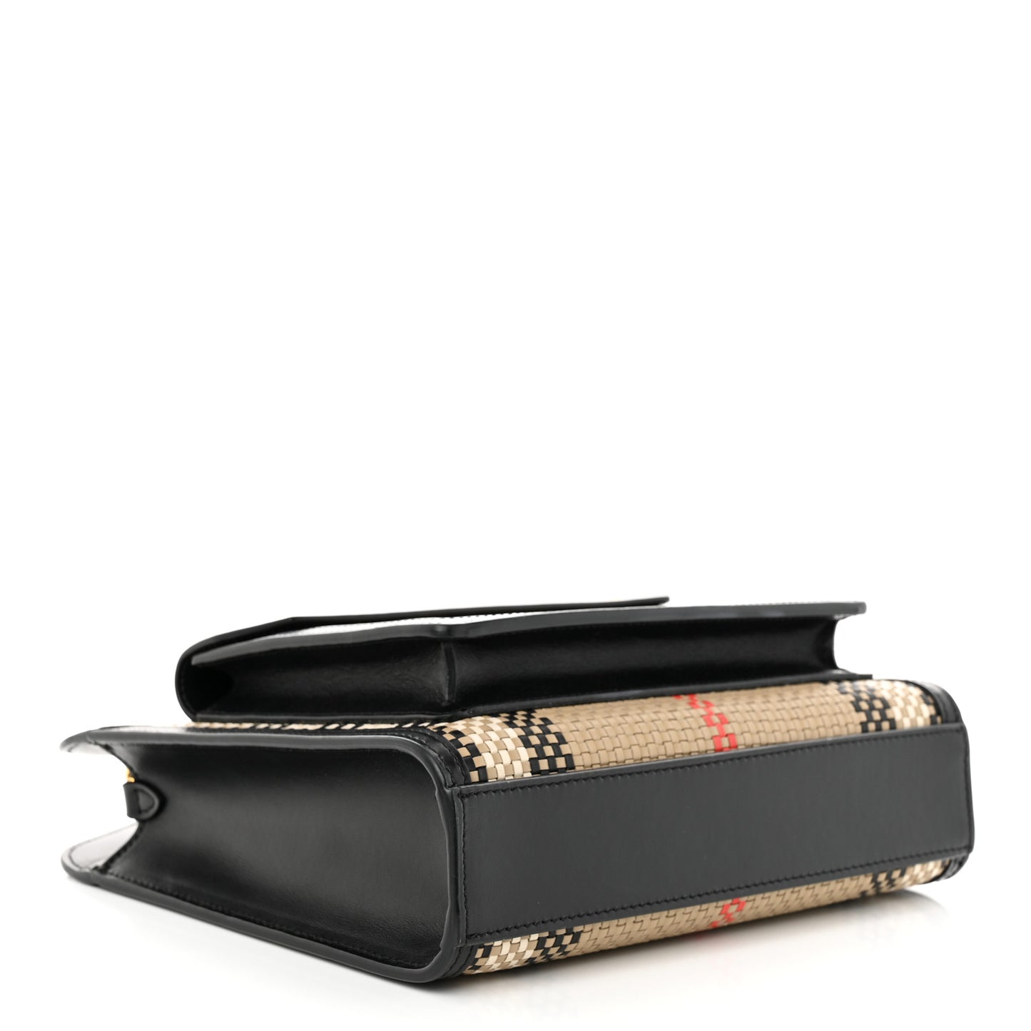 Calfskin Check Mini Pocket Bag Black