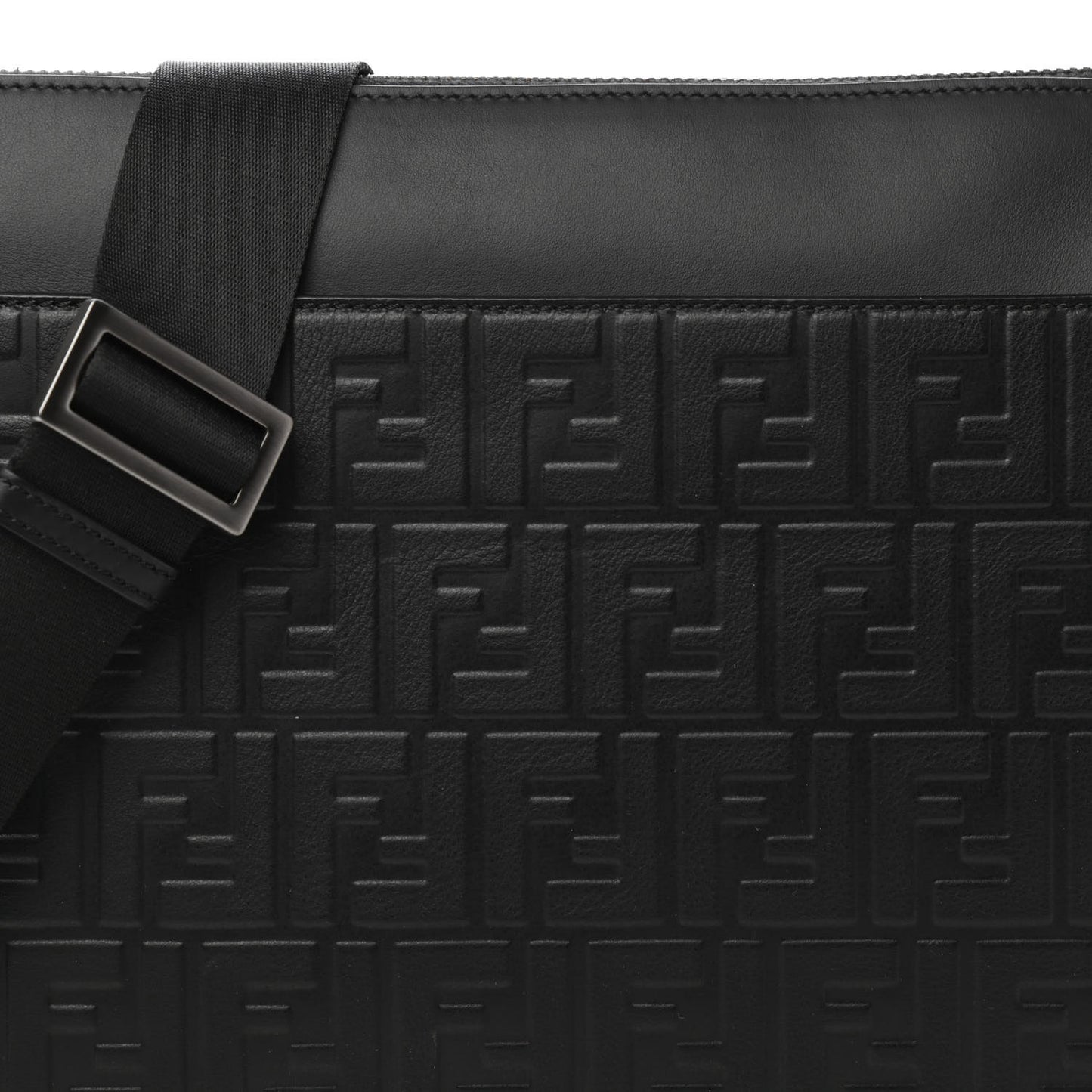Vitello Century Grace FF Embossed Messenger Black
