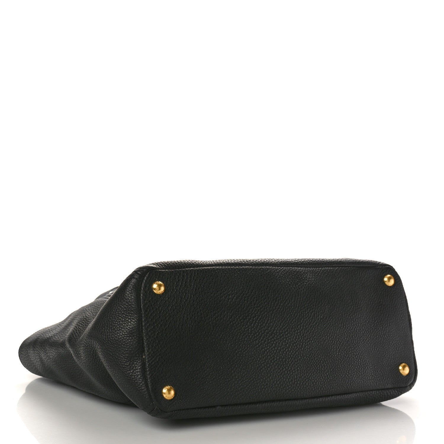 Prada Vitello Daino Side Pocket Tote Black 4 of 14