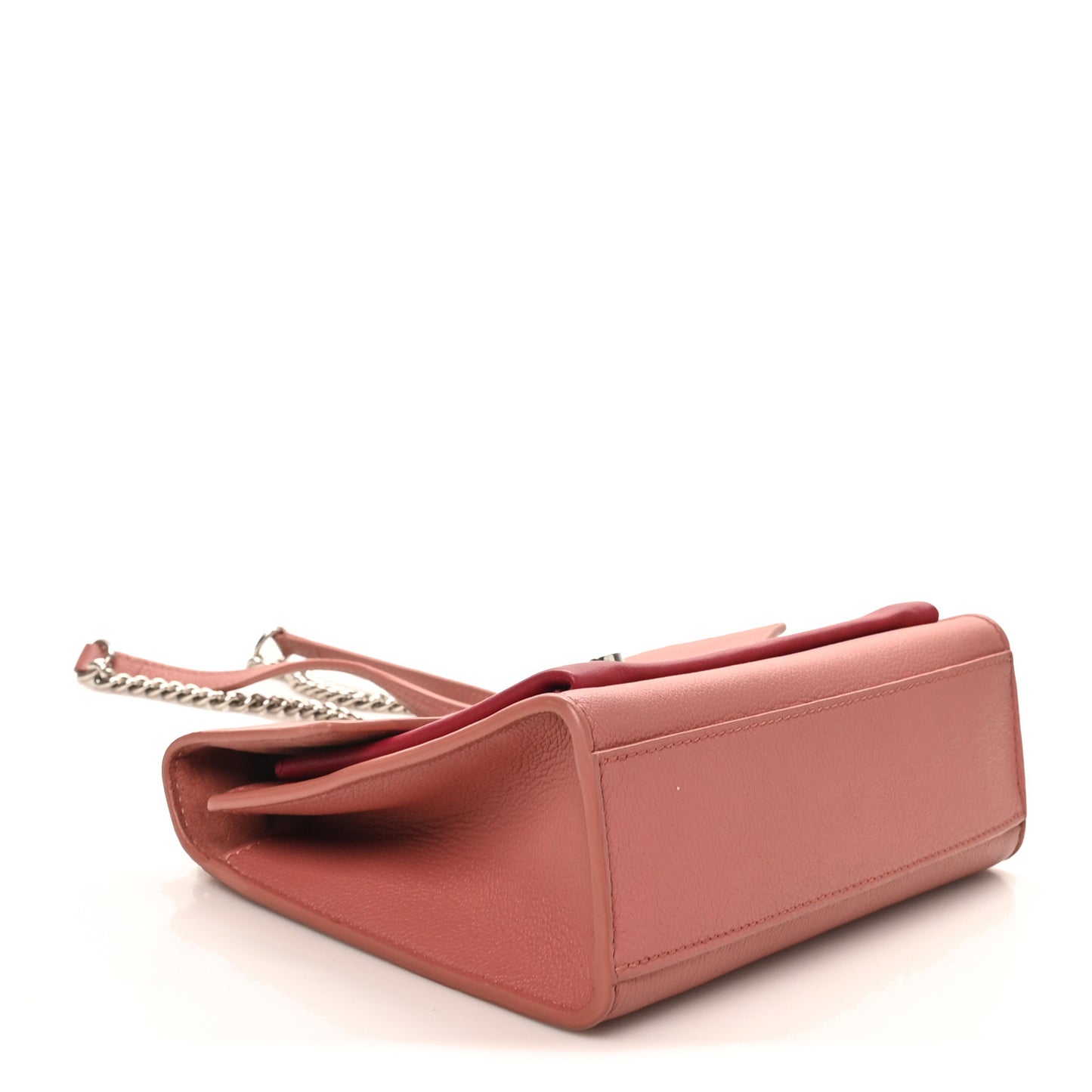 Soft Calfskin Mylockme Chain Bag BB Rose Boudoir Lie de Vin