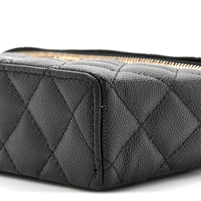 Chanel Caviar Quilted Top Handle Slim Vanity With Chain Black 8 of 10