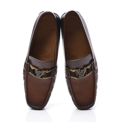 Louis Vuitton Calfskin Mens Montaigne Loafers 10.5 Brown 5 of 10