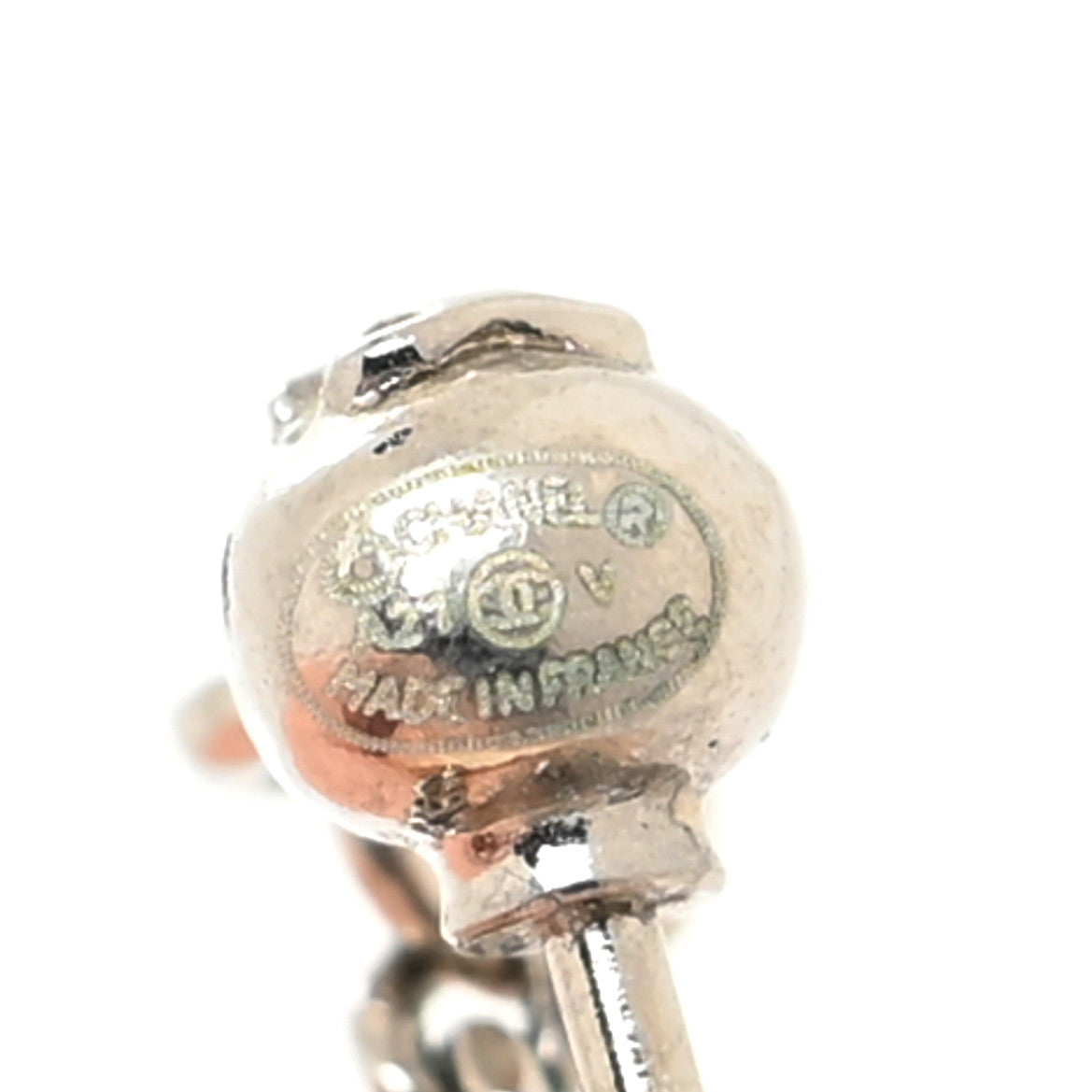 Chanel Baguette Crystal CC Drop Earrings Silver 4 of 4