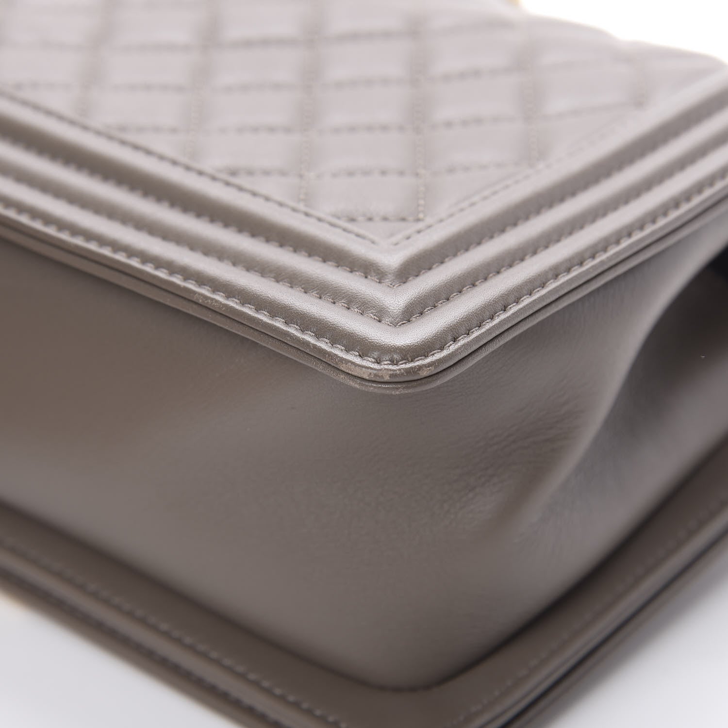 Chanel Lambskin Quilted Medium Boy Flap Khaki 11 of 13