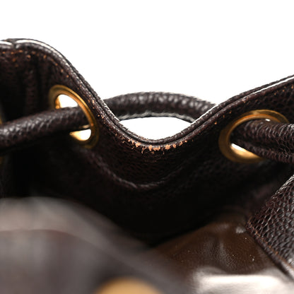 Chanel Caviar Quilted CC Backpack Brown 12 of 14