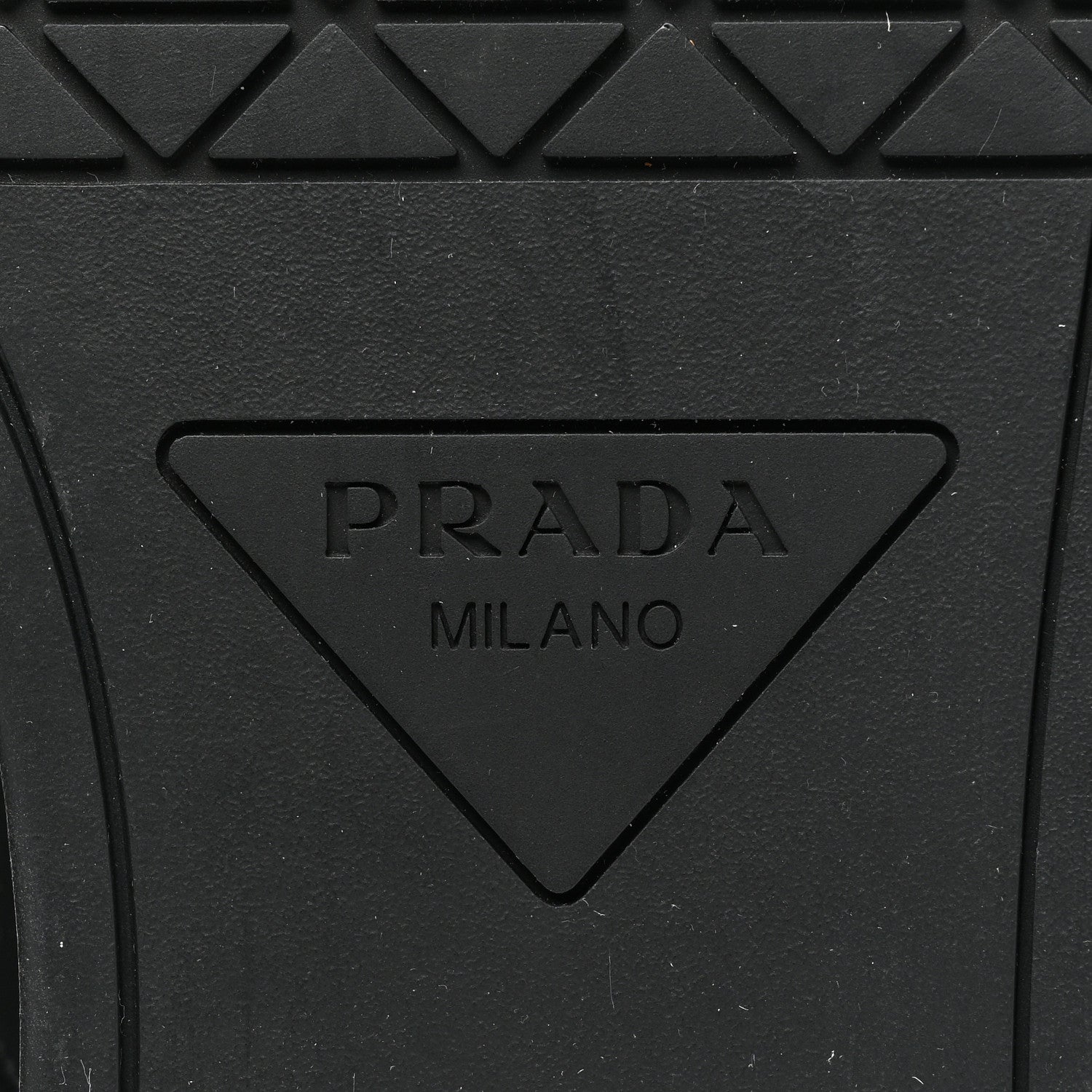 Prada Re-Nylon Gabardine Metal Triangle Logo Mens High Top Sneakers 8 Black 6 of 10