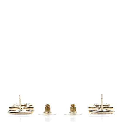Chanel Crystal CC No 5 Drop Earrings Gold 3 of 4