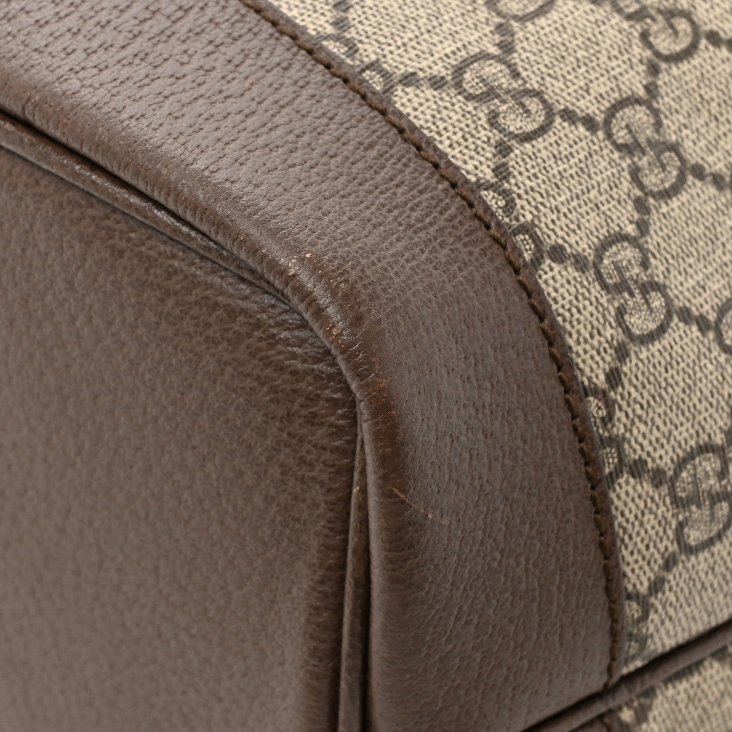 Gucci GG Supreme Monogram Textured Calfskin Medium Ophidia Shoulder Tote Bag Beige Ebony New Acero 12 of 15