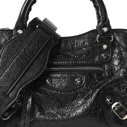 Balenciaga Agneau Classic Silver Hardware Mini City Black 8 of 10