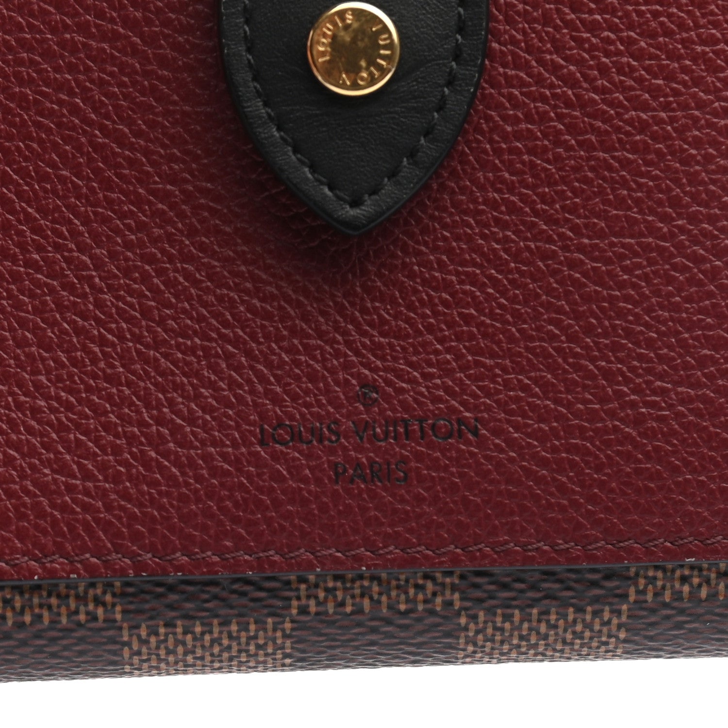Louis Vuitton Damier Ebene Juliette Wallet Bordeaux Black 5 of 9