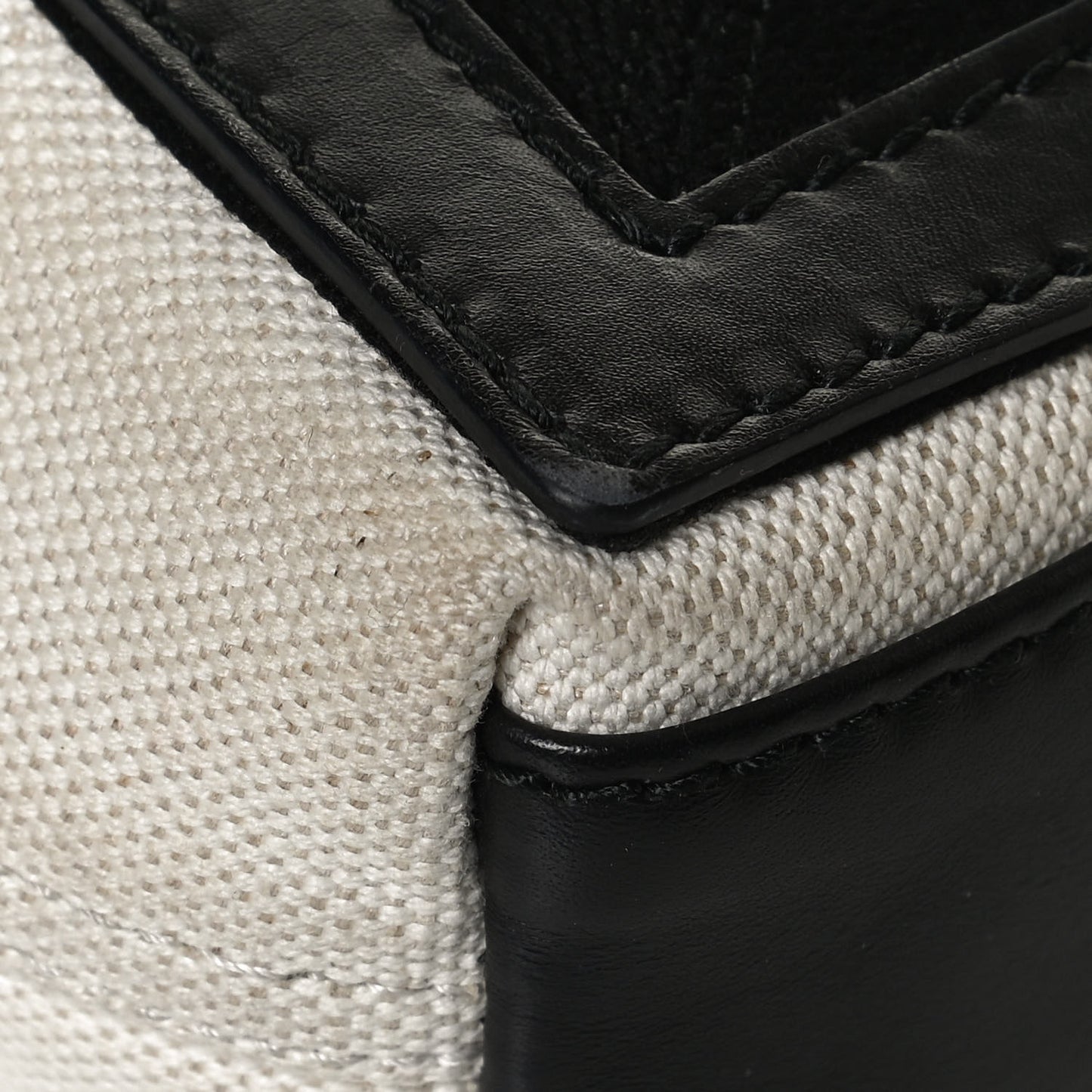 Cotton Canvas Calfskin Navy Cabas XS Natural Black
