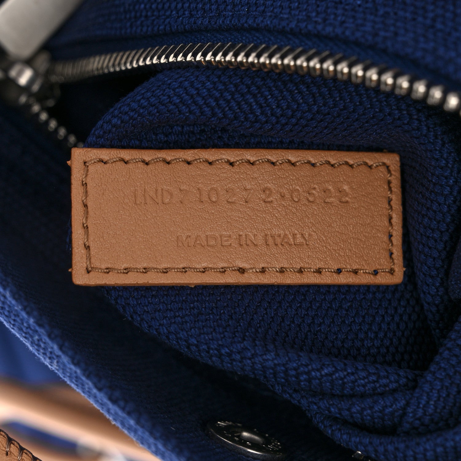 Saint Laurent Linen Calfskin Rive Gauche Backpack Blue Rouge Eros 7 of 10