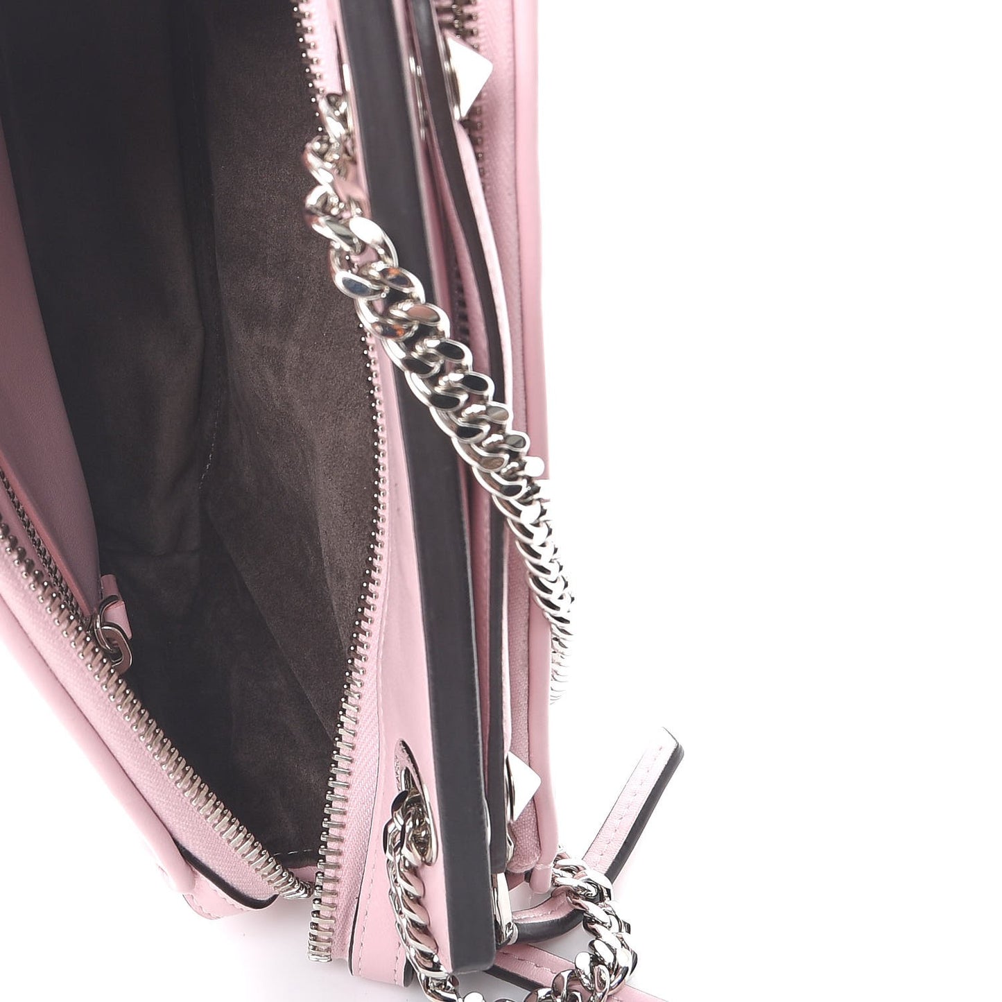 Shiny Nappa Trapuntata Small DotCom Click Chain Satchel Peonia