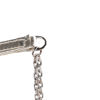 Judith Leiber Metallic Lurex Clutch Silver 10 of 12