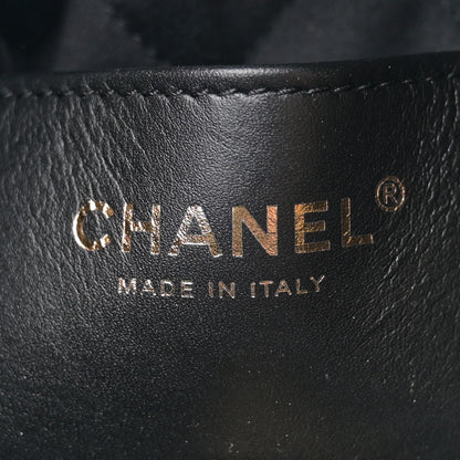 Chanel Shiny Crumpled Calfskin Quilted Pearl Mini Chanel 22 Black 6 of 10