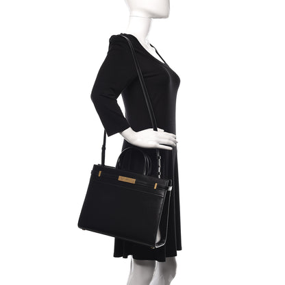 Saint Laurent Calfskin Small Manhattan Shopper Tote Black 2 of 11
